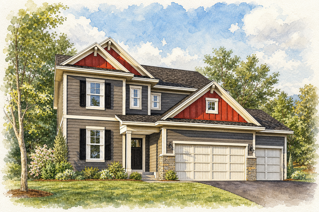 Watercolor portrait of 1308 Highland Ln