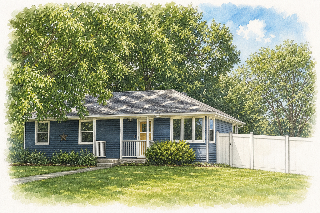 Watercolor portrait of 5437 Utah Ave N