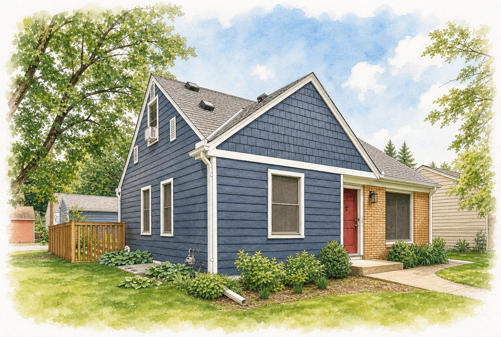 Watercolor portrait of 2845 Rhode Island Ave S
