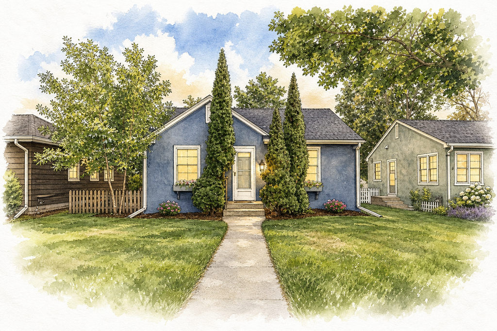Watercolor portrait of 2219 E 36 1/2 St
