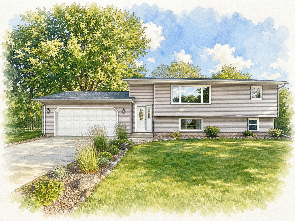 Watercolor portrait of 301 Southview Dr