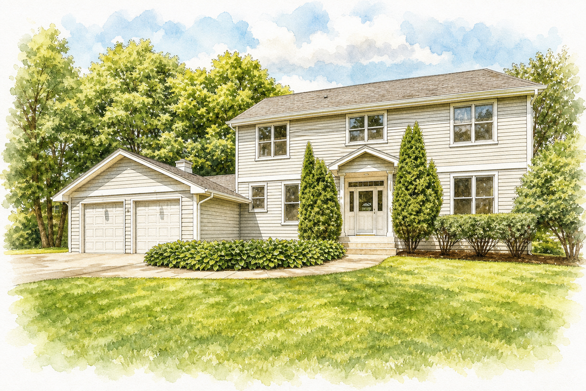 Watercolor portrait of 4200 North Ln