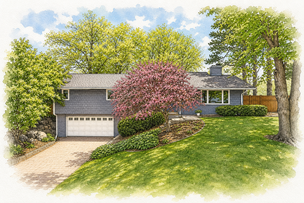Watercolor portrait of 5521 Mirror Lakes Dr
