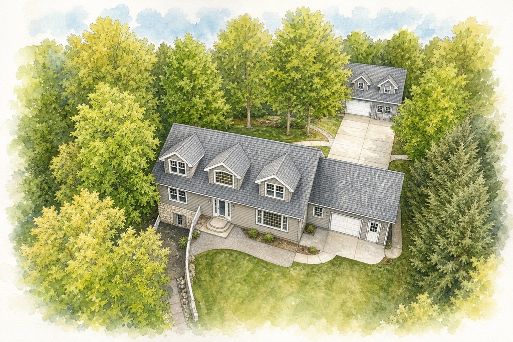 Watercolor portrait of 22758 Sugar View Dr W