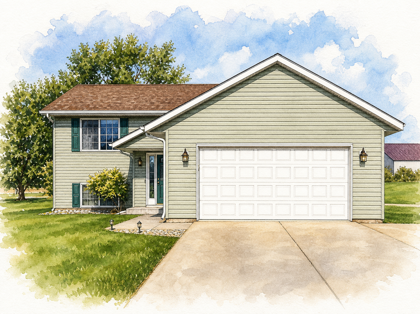 Watercolor portrait of 1041 Stonebrook Dr