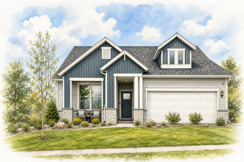 Watercolor portrait of 10654 Harbor Ln N
