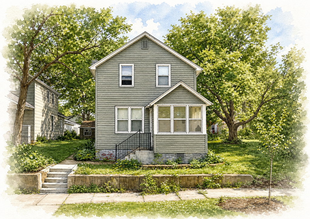 Watercolor portrait of 690 Watson Ave