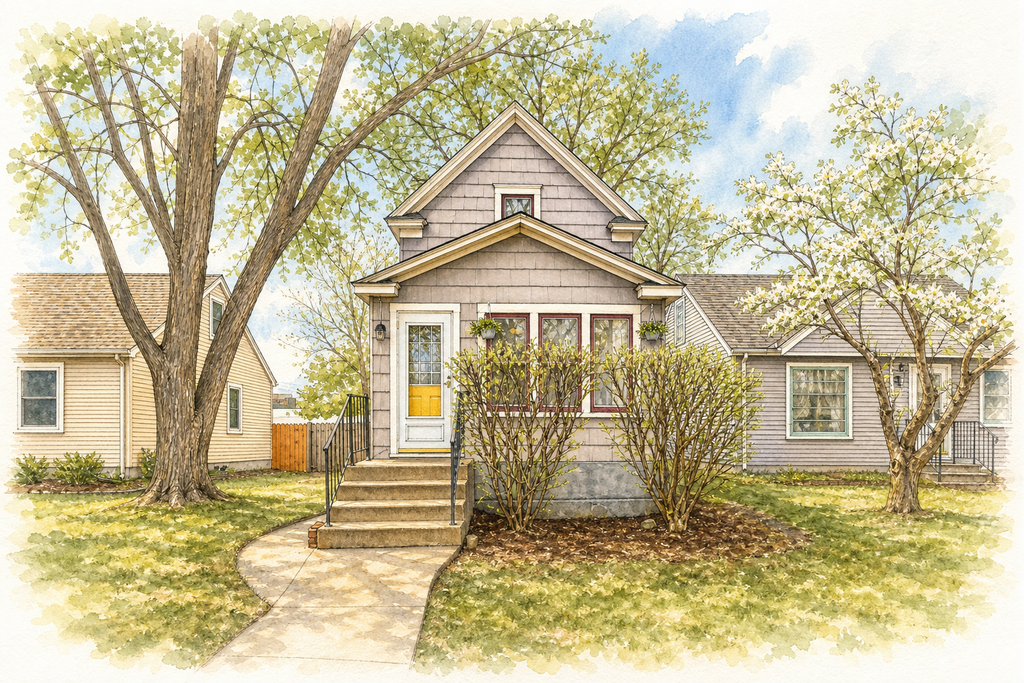 Watercolor portrait of 831 19th Ave SE