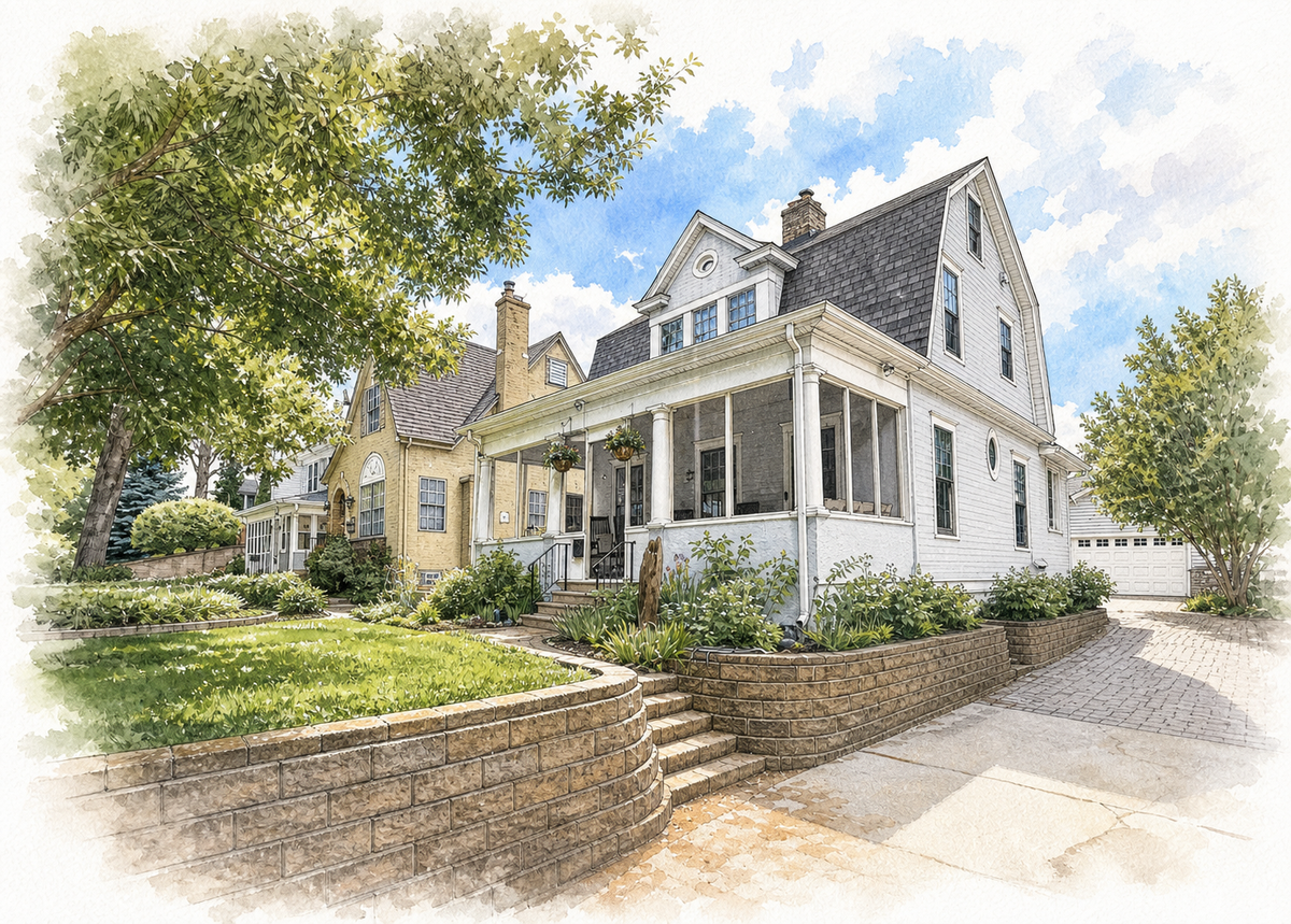 Watercolor portrait of 4234 Vincent Ave S