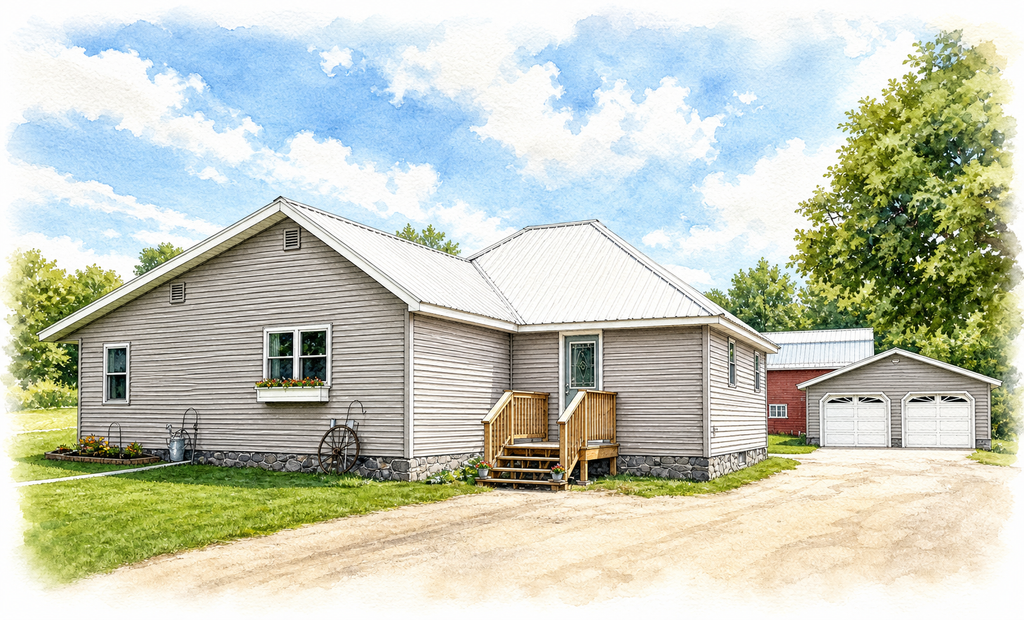 Watercolor portrait of 321 3rd Ave NE