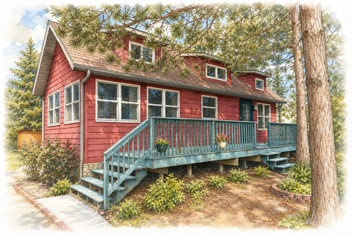 Watercolor portrait of 105 Evergreen Ct