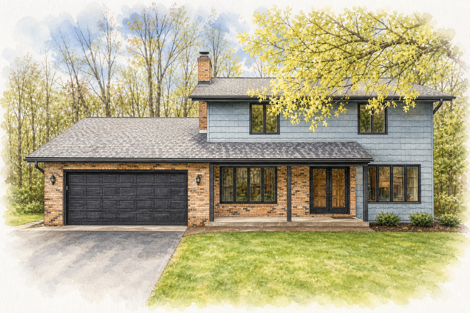 Watercolor portrait of 10725 34th Ave N