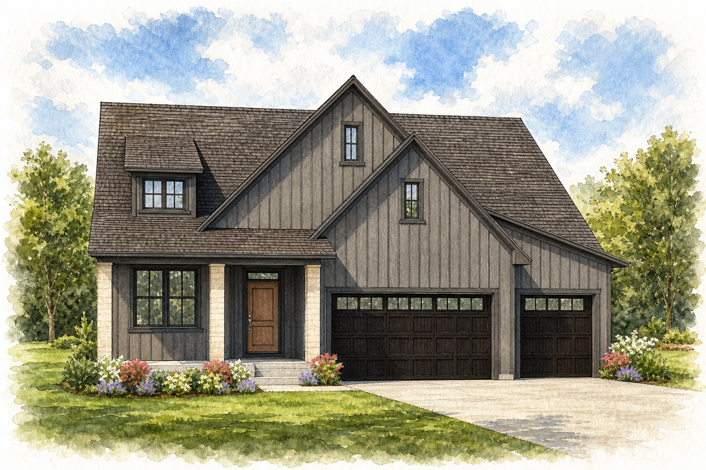 Watercolor portrait of 4564 Meadowview Ln
