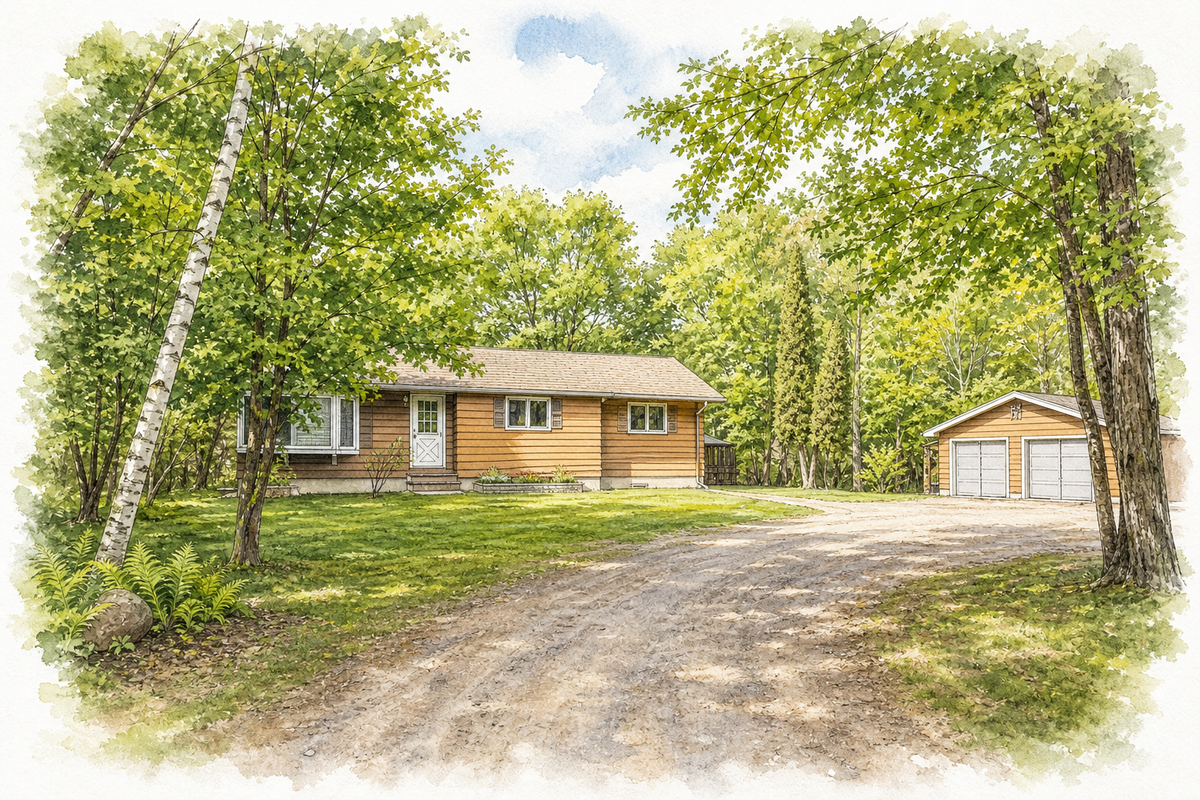 Watercolor portrait of 7045 Morris Thomas Rd