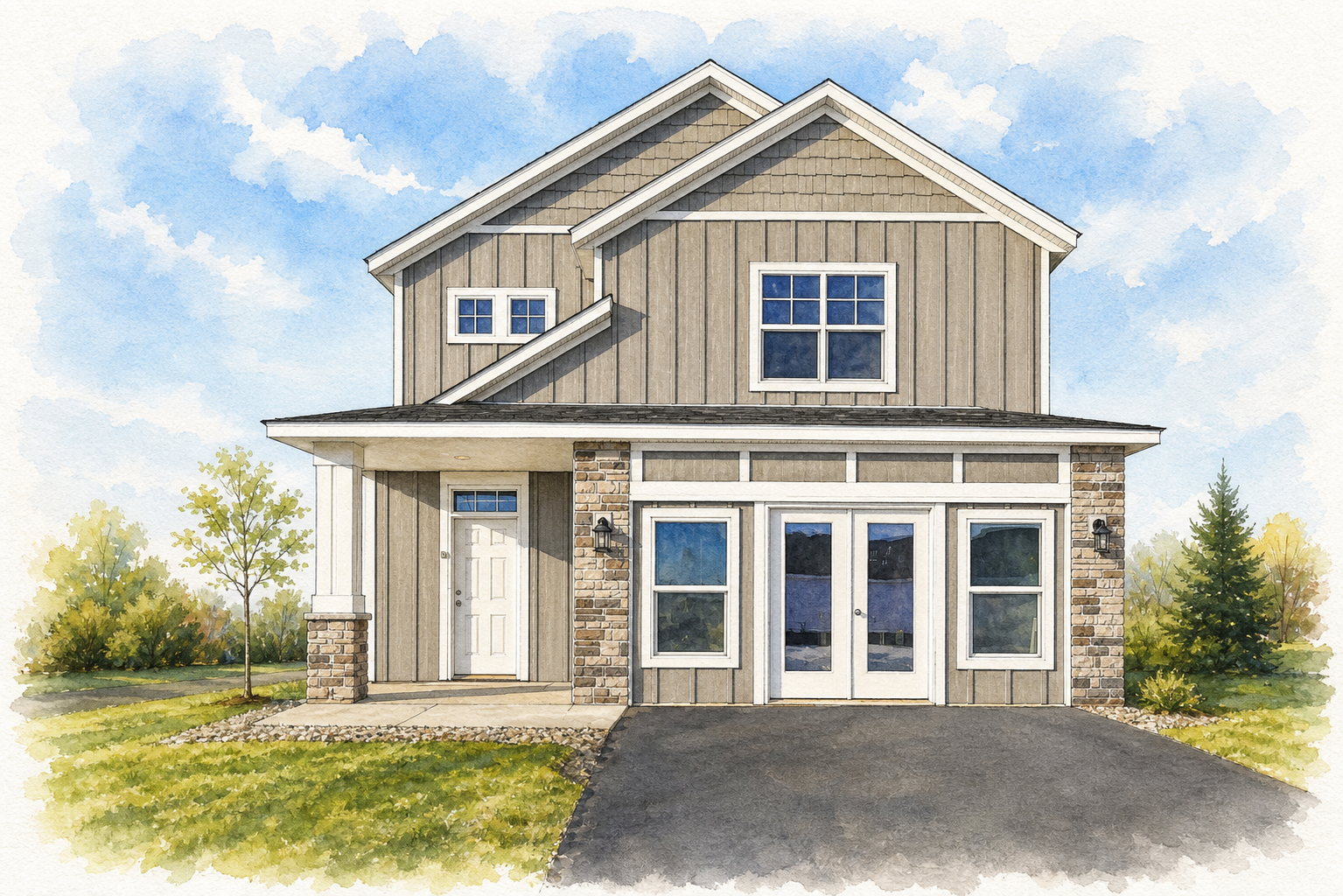 Watercolor portrait of 4434 223rd St W