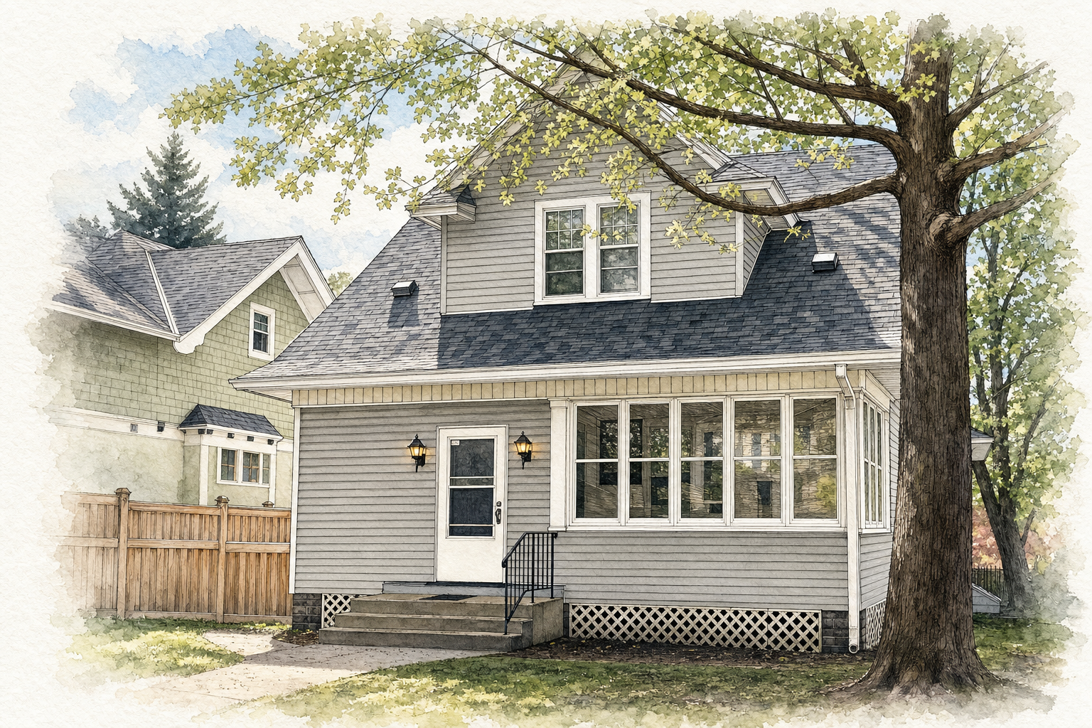 Watercolor portrait of 87 Cleveland Ave S
