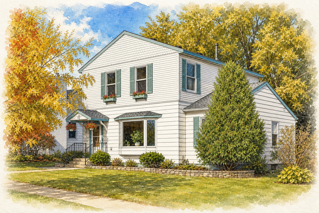 Watercolor portrait of 761 Montana Ave W