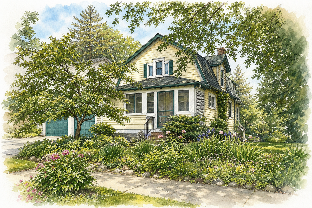 Watercolor portrait of 4031 Vincent Ave S