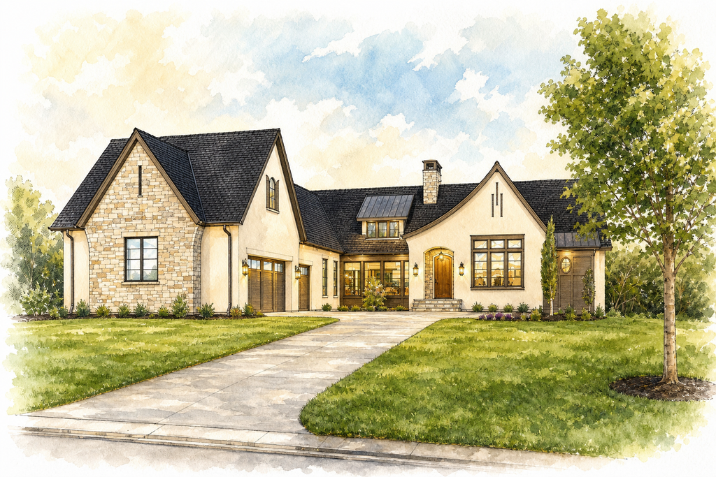 Watercolor portrait of 2140 Bridgevine Ct