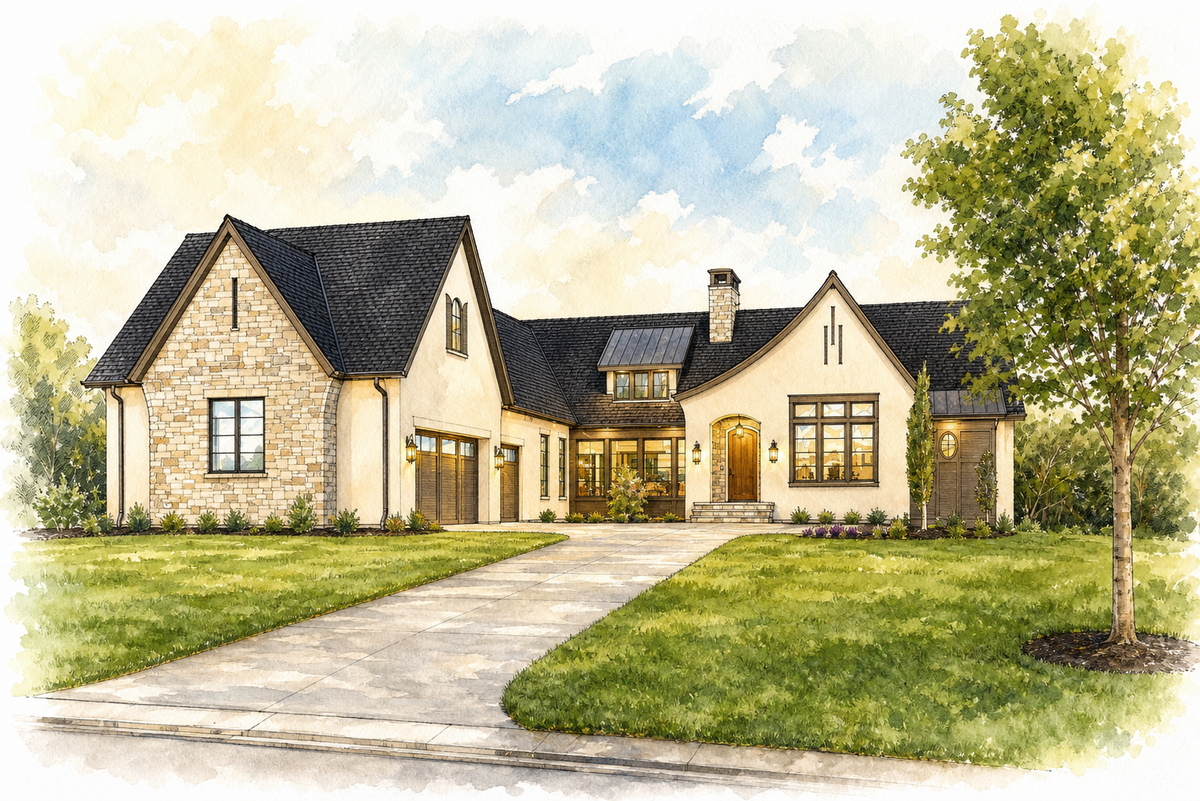 Watercolor portrait of 2140 Bridgevine Ct