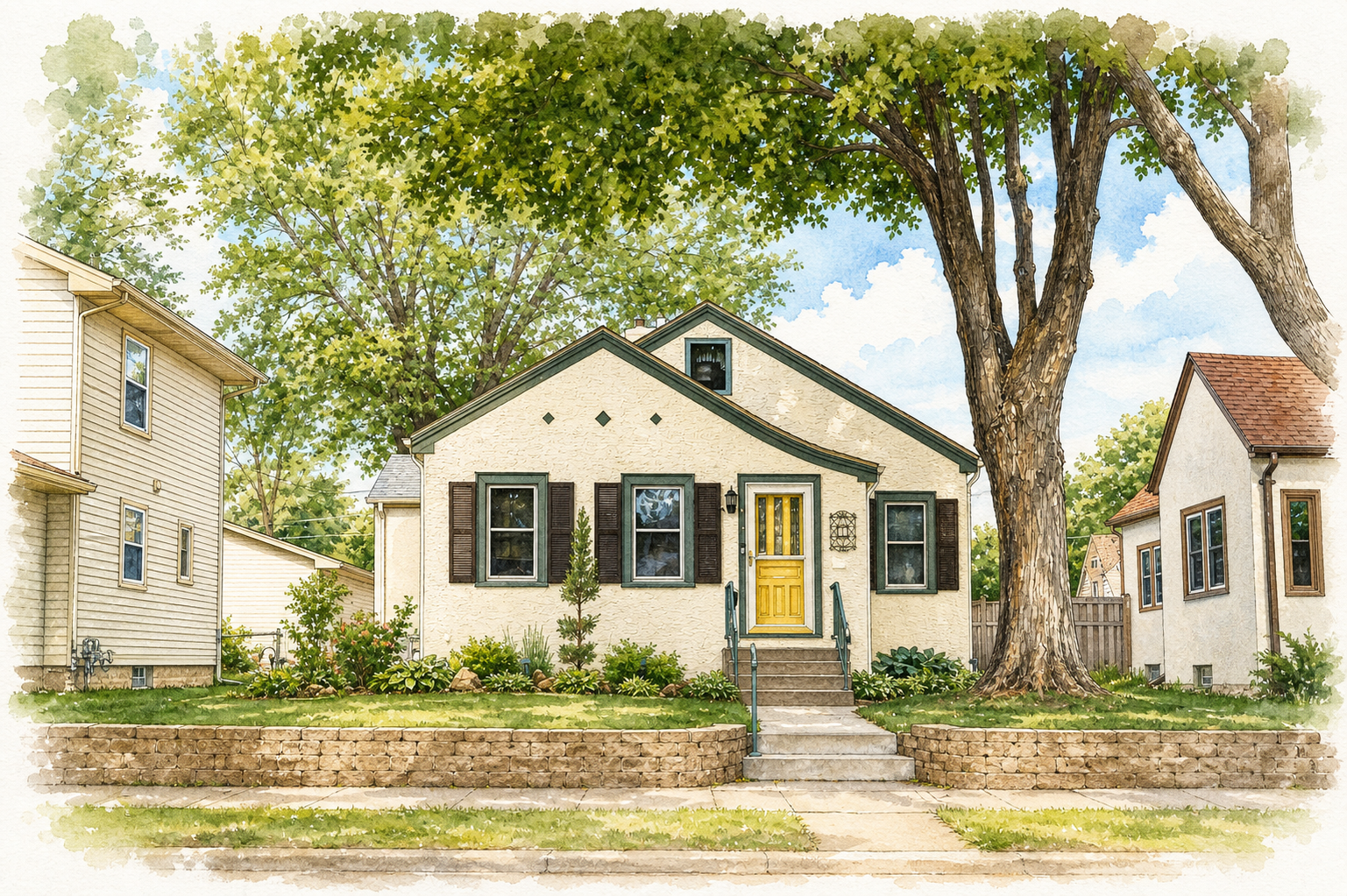 Watercolor portrait of 4425 Knox Ave N