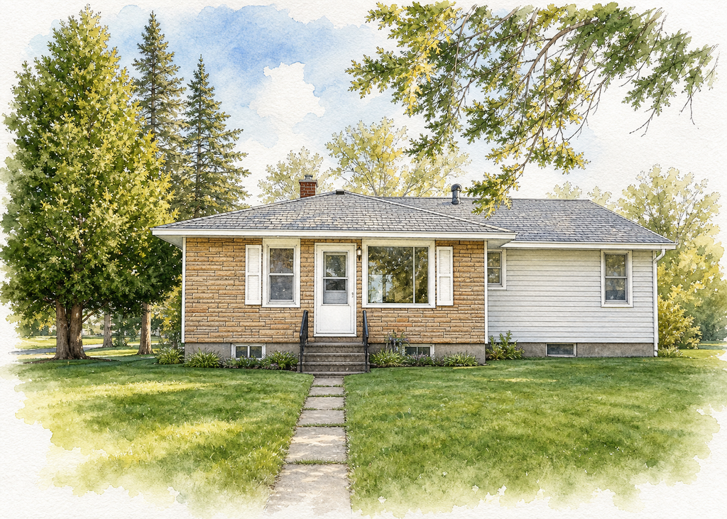 Watercolor portrait of 2503 Springvale Rd
