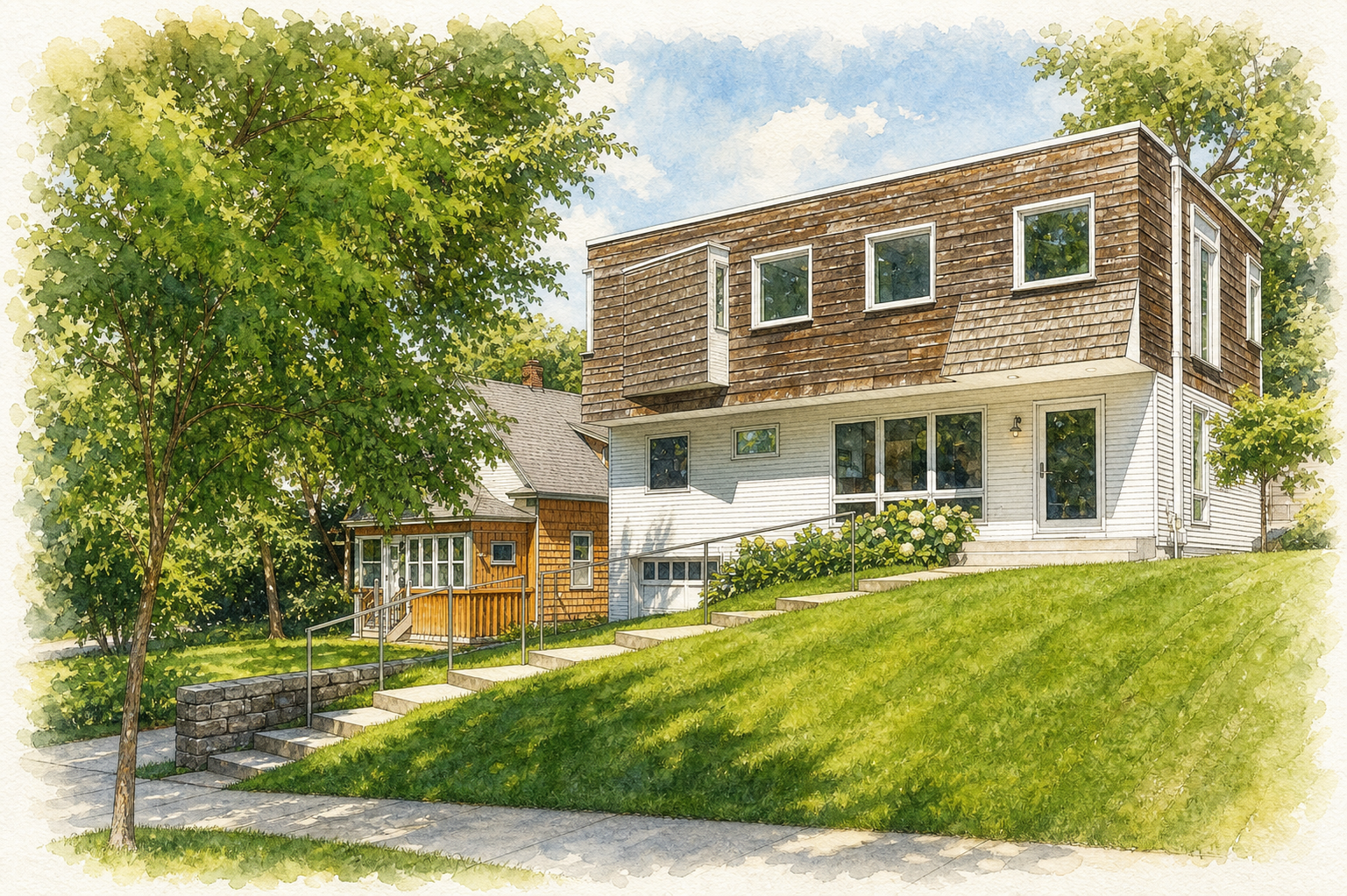 Watercolor portrait of 3925 Washburn Ave S