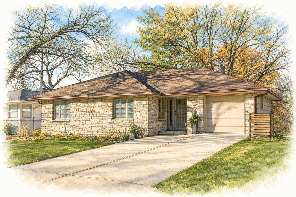 Watercolor portrait of 3220 Cavell Ln