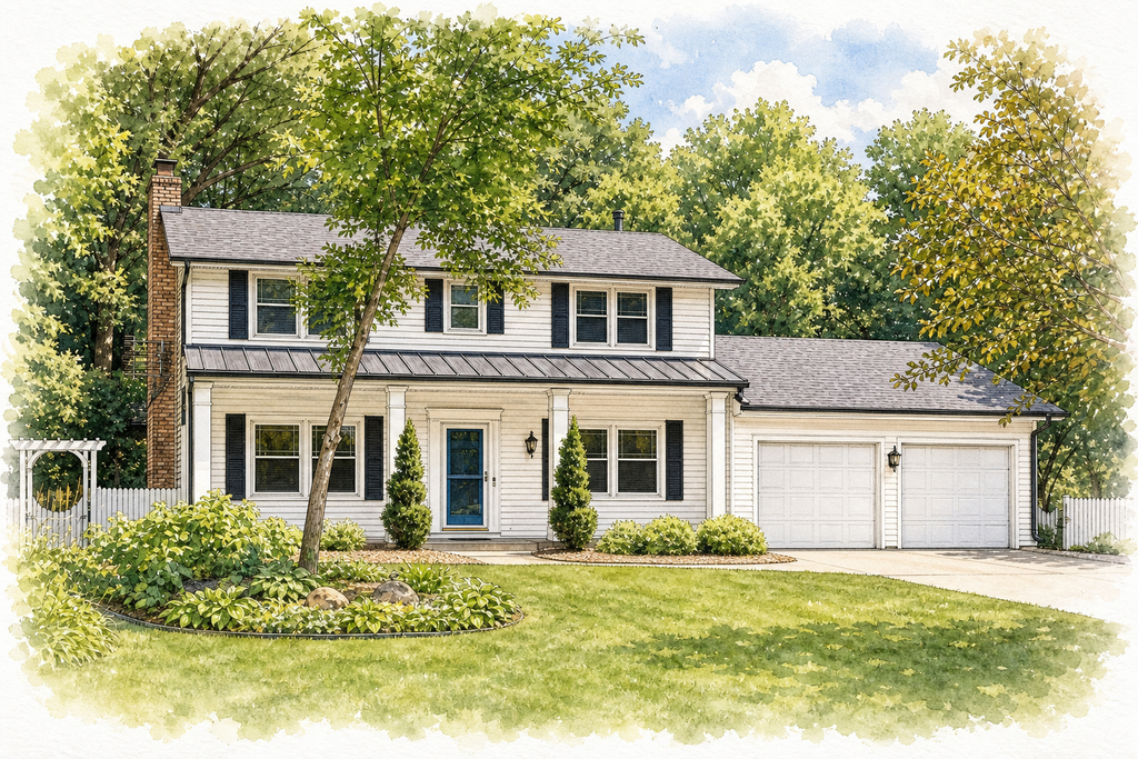 Watercolor portrait of 3045 Urbandale Ln N