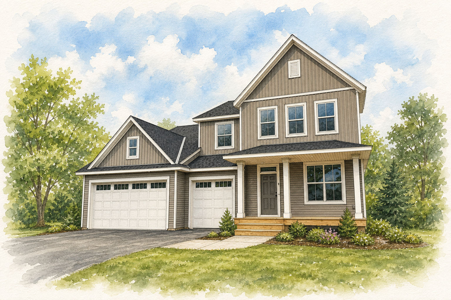 Watercolor portrait of 6274 Rachele Ave NE