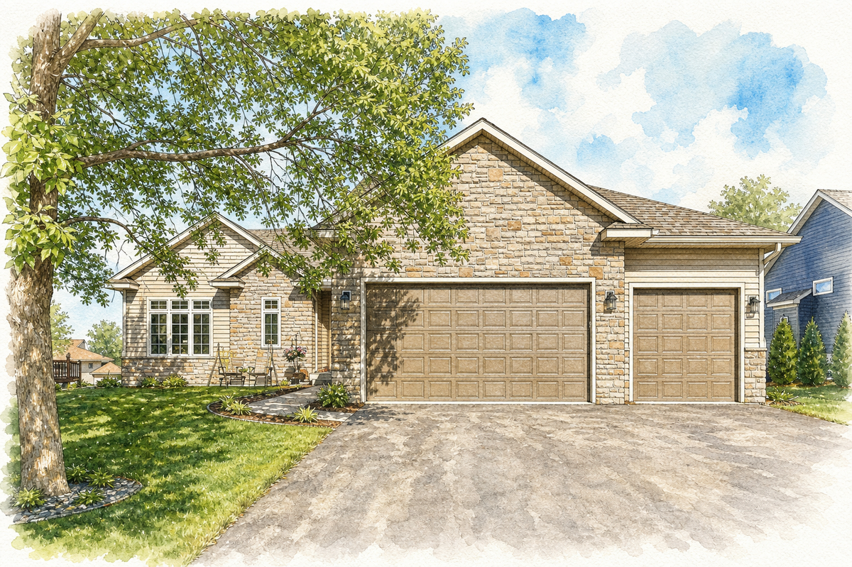 Watercolor portrait of 1514 Overlook Dr SE