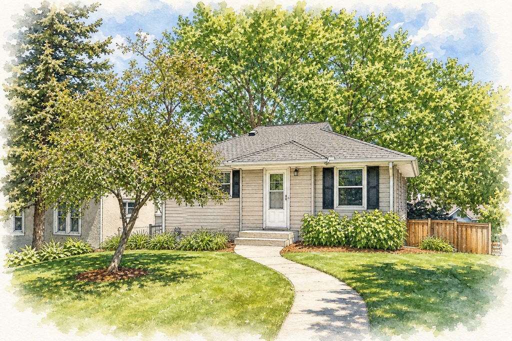 Watercolor portrait of 5605 York Ave S