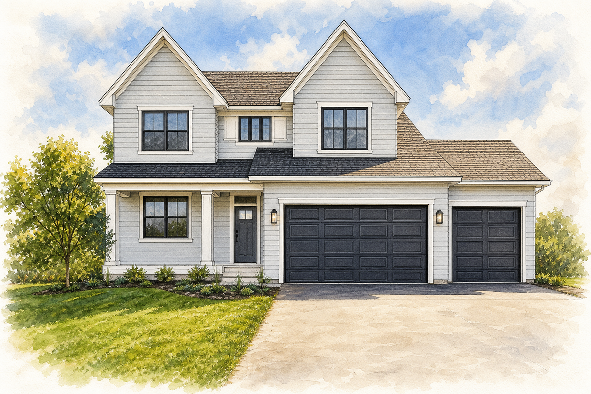 Watercolor portrait of 6135 Harkness Ln S