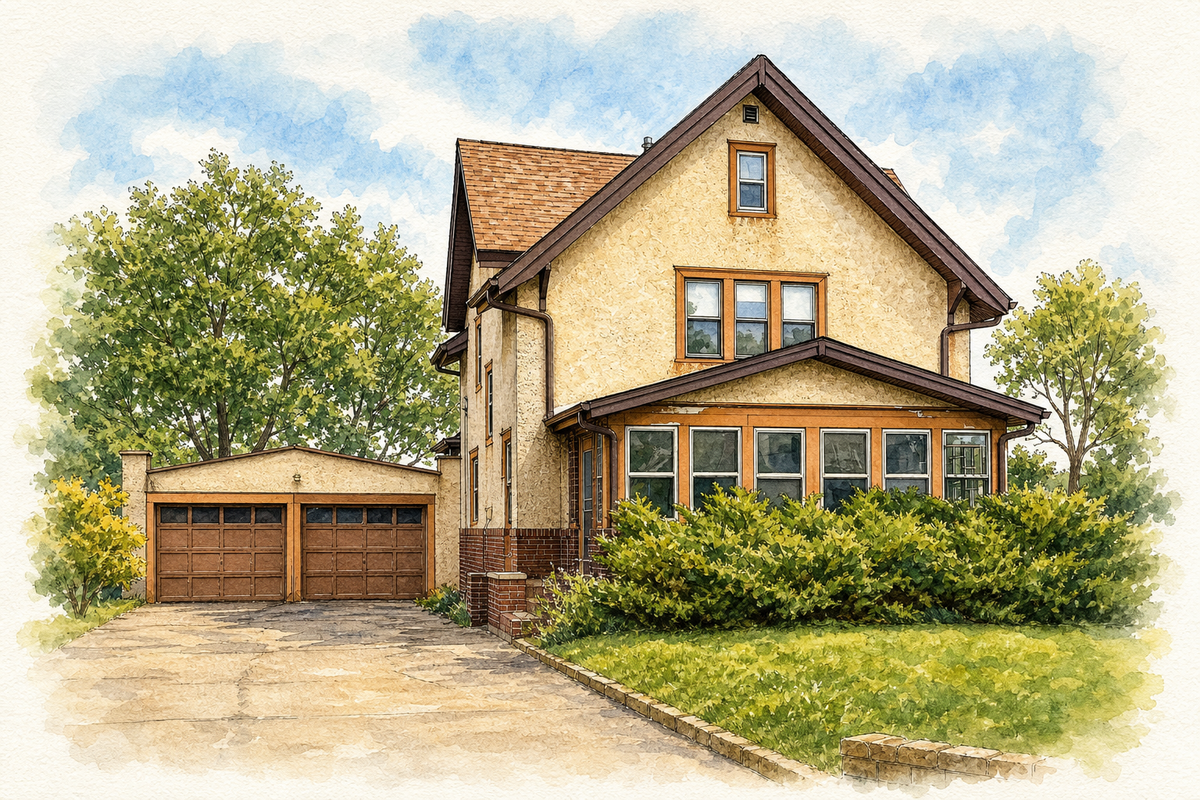 Watercolor portrait of 1824 Alta Vista Dr