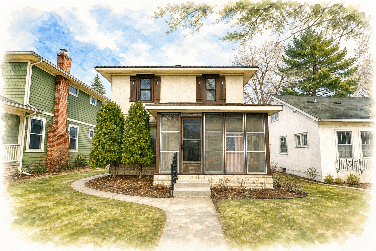 Watercolor portrait of 5221 Beard Ave S