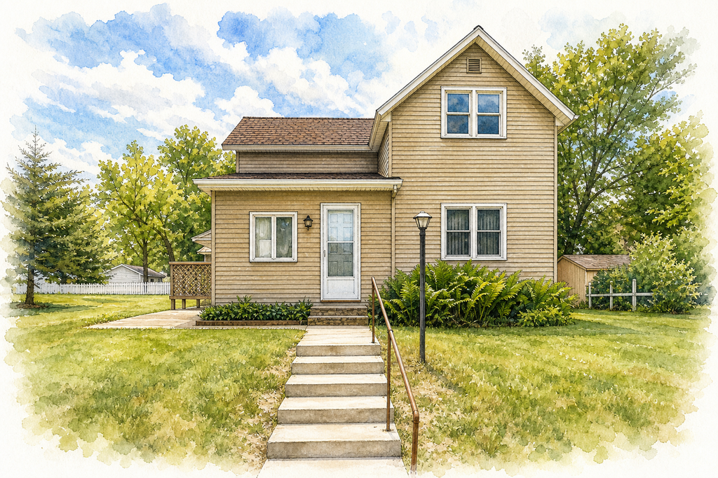 Watercolor portrait of 512 E Prince St