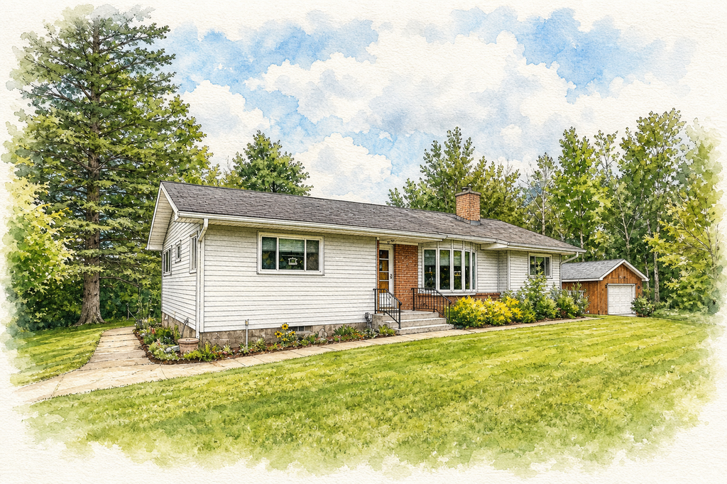 Watercolor portrait of 3711 Getchell Rd