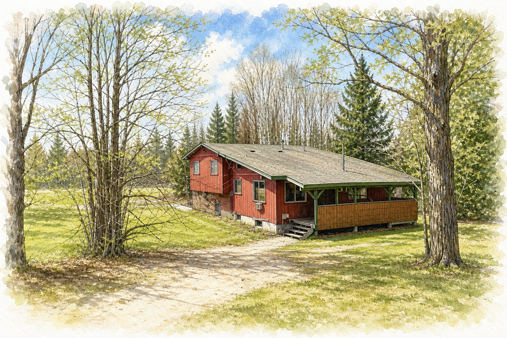 Watercolor portrait of 3898 Highway 2