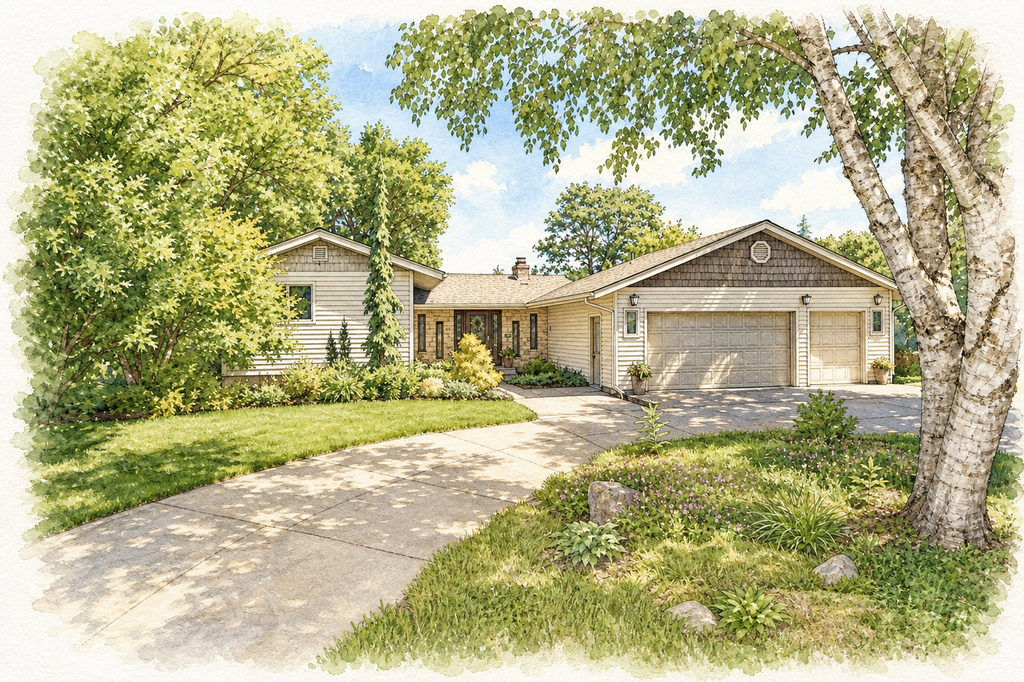 Watercolor portrait of 6030 Manchester Dr