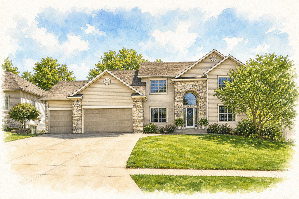 Watercolor portrait of 1526 Monterey Ln SW