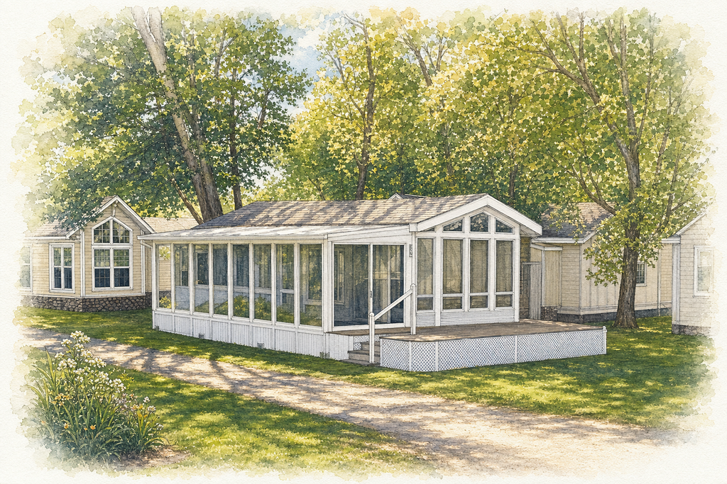 Watercolor portrait of 1234 E Lake St