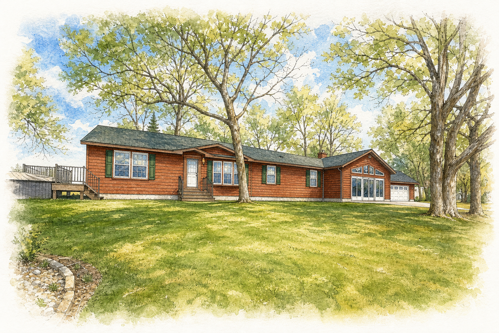 Watercolor portrait of 67614 224th St