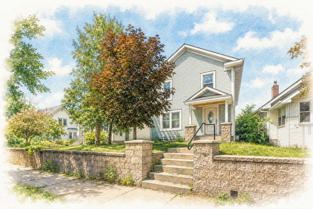 Watercolor portrait of 1705 Lafond Ave