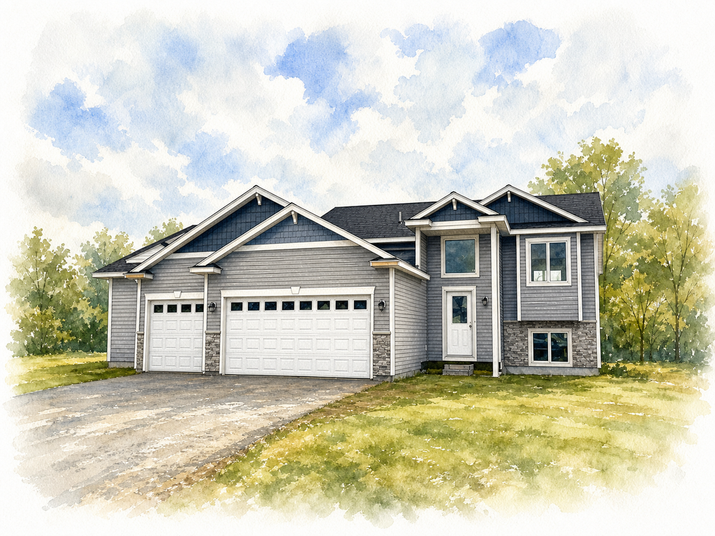 Watercolor portrait of 22842 Topaz St