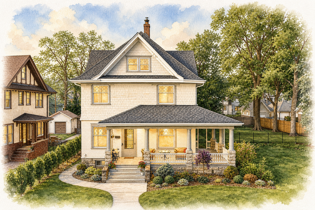 Watercolor portrait of 1617 Summit Ave