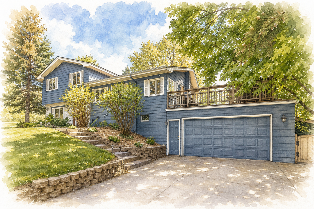 Watercolor portrait of 101 Timberland Dr