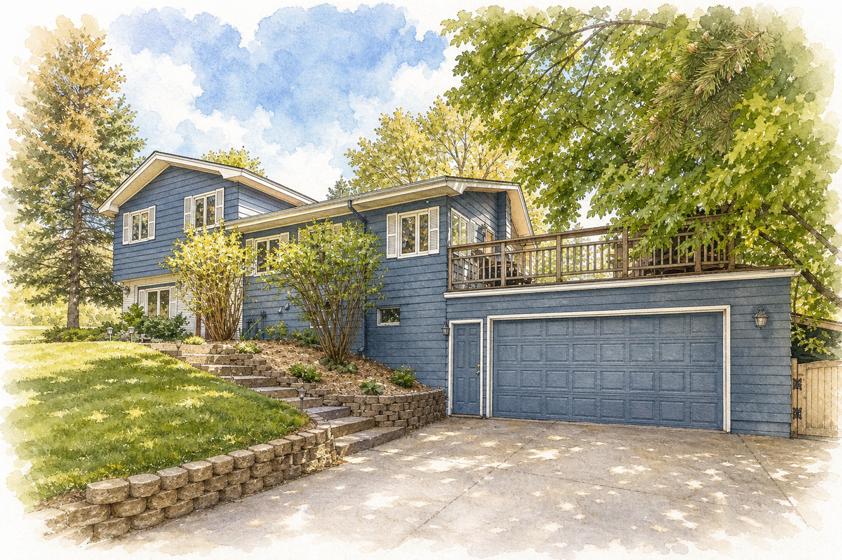 Watercolor portrait of 101 Timberland Dr