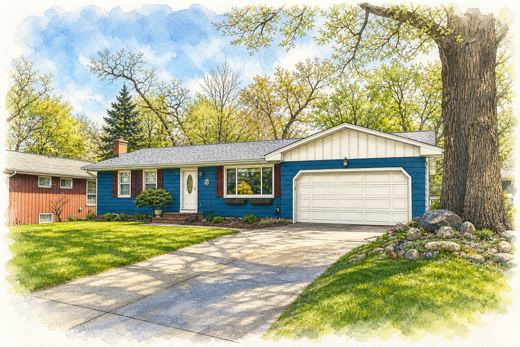 Watercolor portrait of 2149 Lamplight Dr