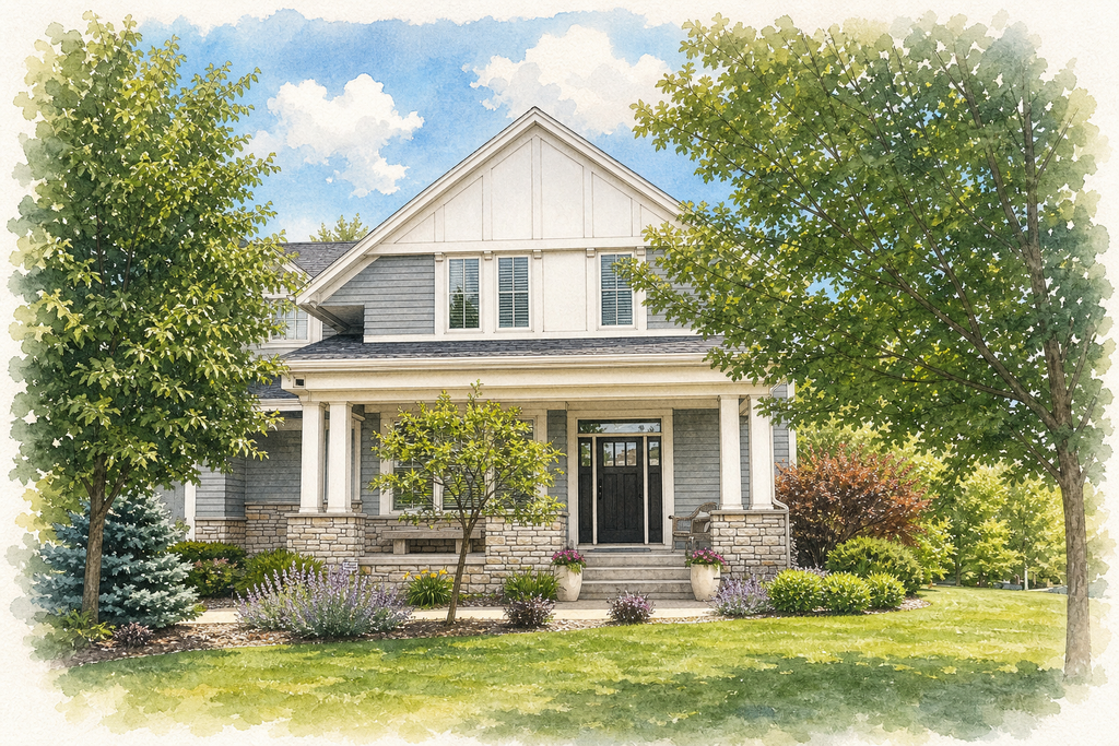 Watercolor portrait of 4525 Trillium Dr S