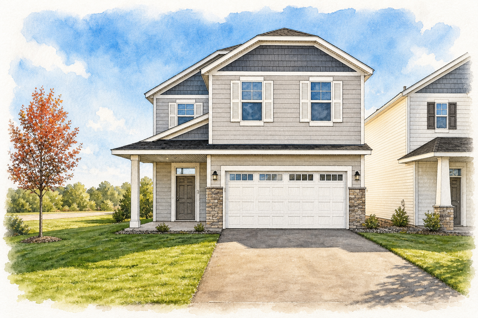 Watercolor portrait of 4442 223rd St W